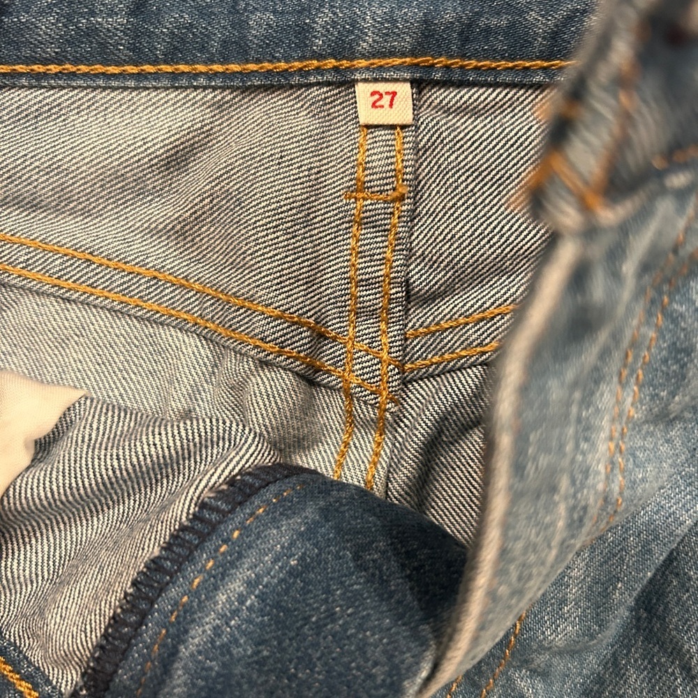 Levi's patchwork denim mini skirt size 27 - Picture 2 of 4